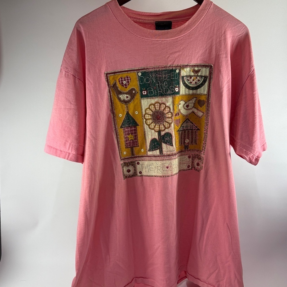 Vintage “Don’t feed the birds” Graphic T-Shirt 90’s